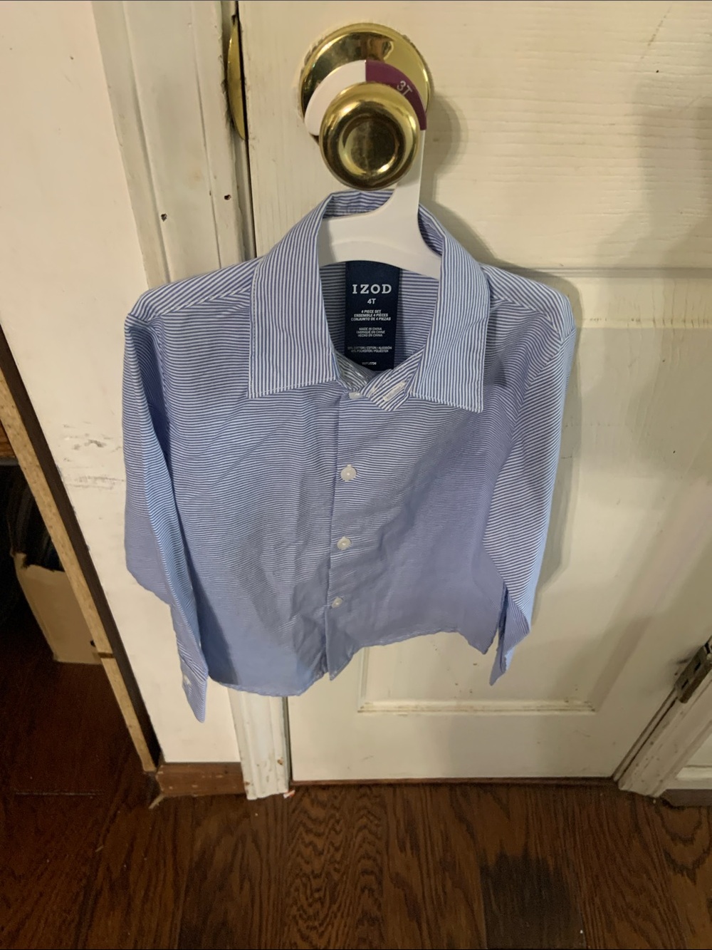 Izod Light Blue Striped Men’s Dress Shirt